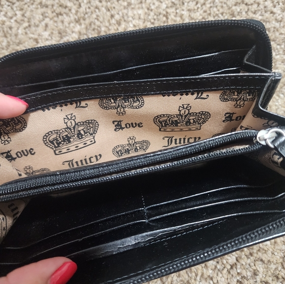 Juicy couture vintage black velour wallet - Picture 4 of 6